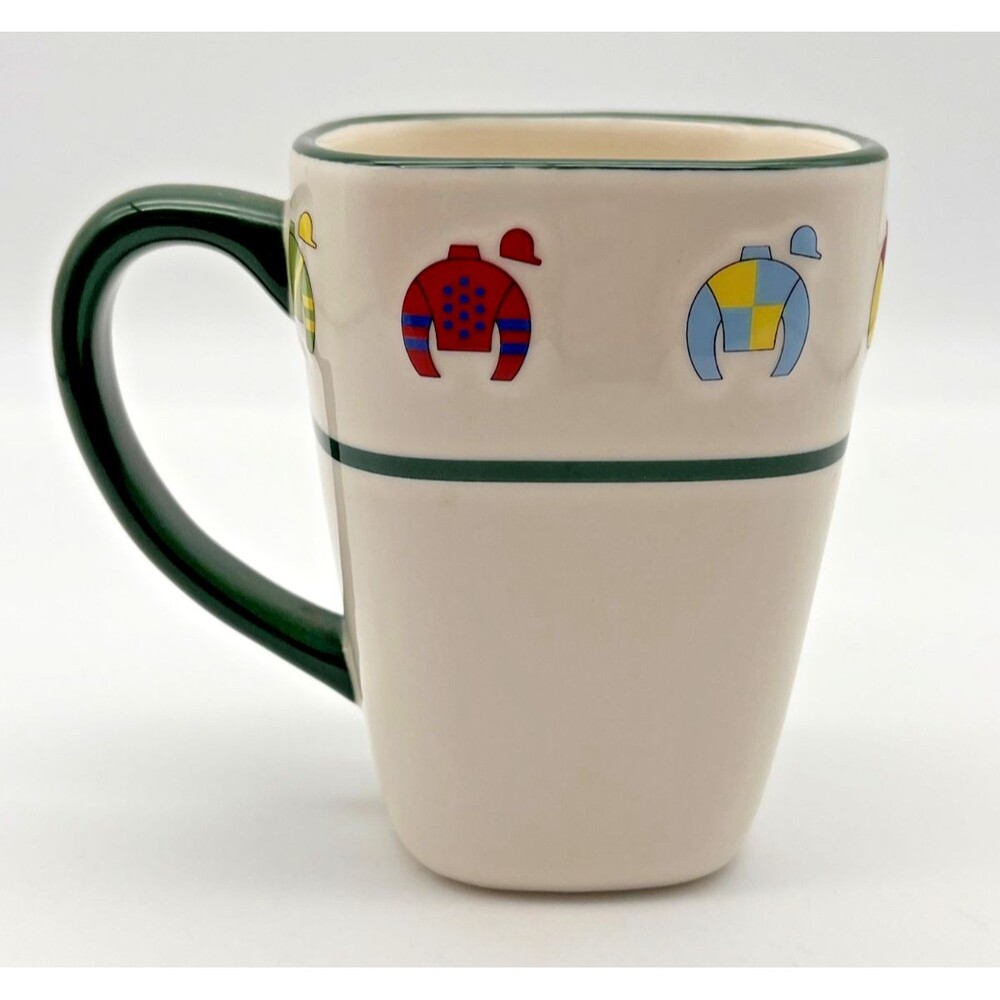 Keeneland Jockey Silks Coffee Tea Mug Horse Racing Equestrian Lifestyle Home